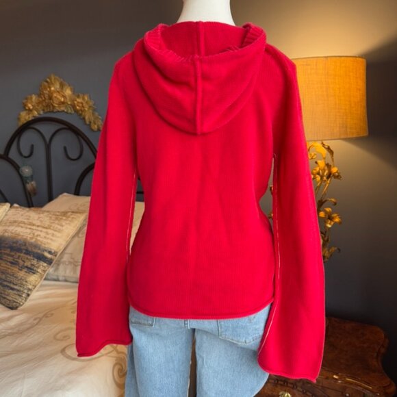 Vintage 90s Esprit Red Logo 100% Cotton Hoodie Sweater - Picture 4 of 8